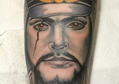 Farbiges Arm Tattoo - Samurai